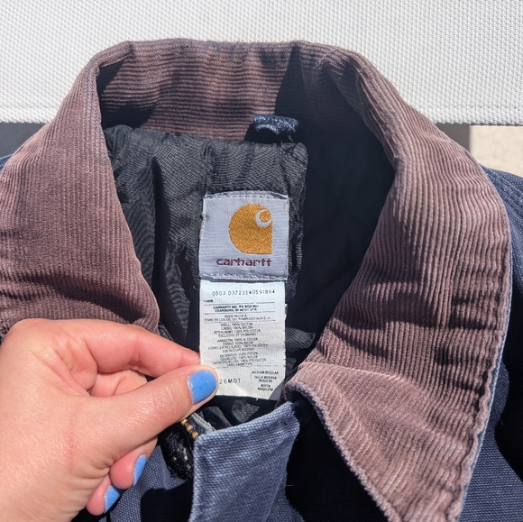 Vintage Carhartt Duck Coat Men's M Navy, Broken In Patina - Picture 5 of 7